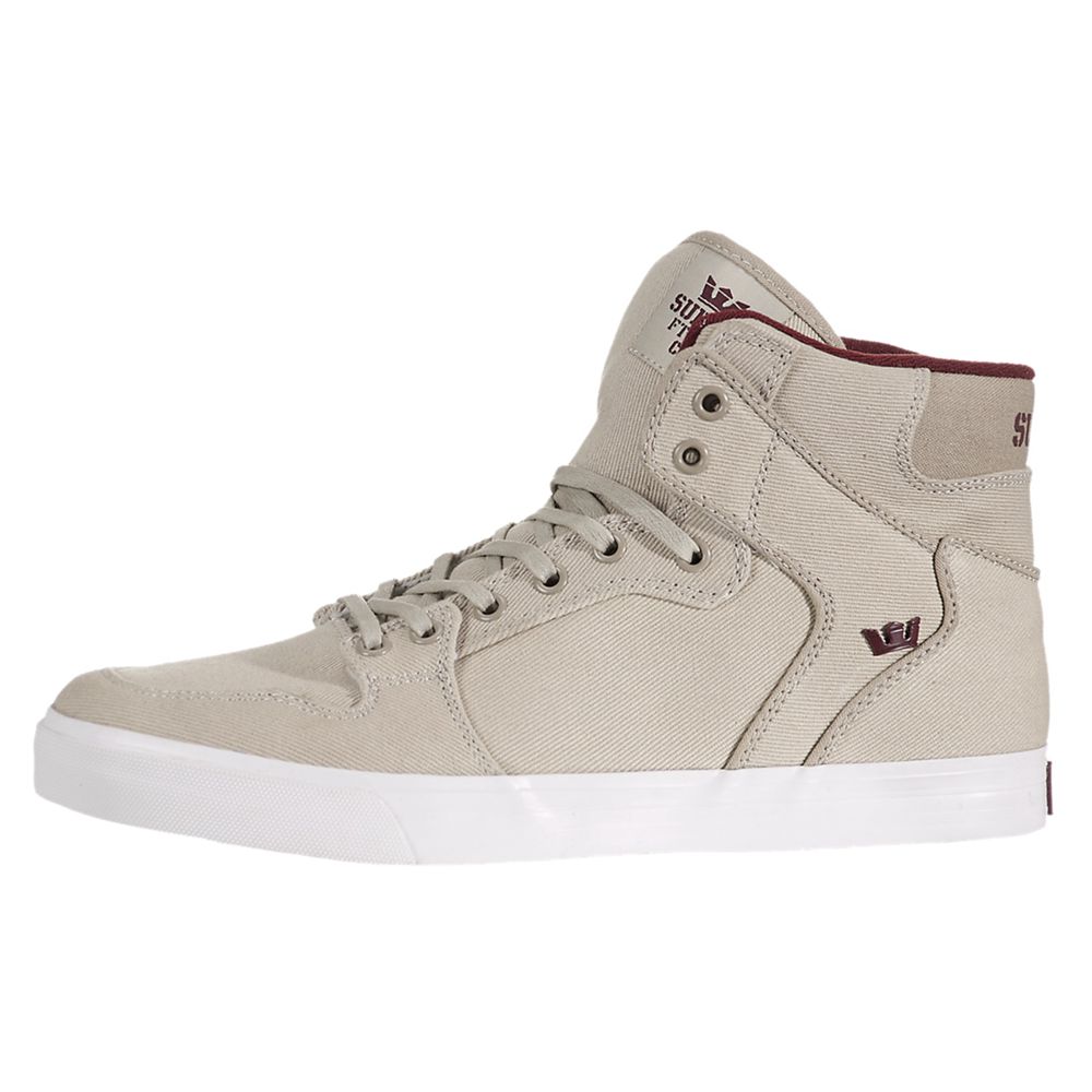 Baskets Montantes Supra Vaider Kaki Khaki Twill Homme | SBO-00659300